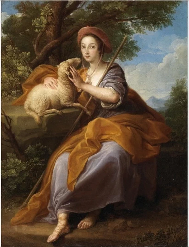 Una signora della famiglia Leeson come pastorella - National Gallery, Batoni Pompeo